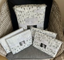 STUNNING KYLIE MINOGUE EVA OYSTER SUPER KING DUVET COVER 5 PC BEDDING SET