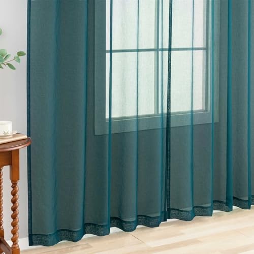 Green sheer curtains 90 - sheer,