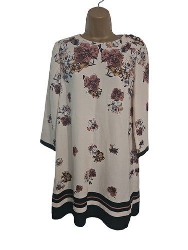 Zara beige floral pattern - zara,