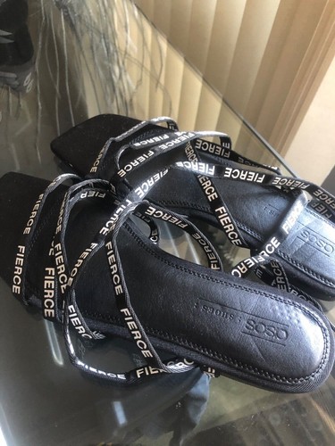 Womens black flat - , with