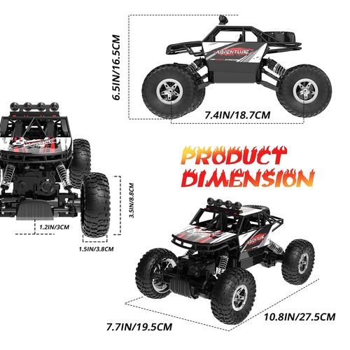 Deerc rock crawler 4wd - rc,