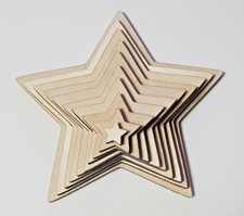 Plywood Wooden Star 1–49 cm