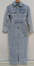 Boohoo Ladies Light Wash Boilersuit 