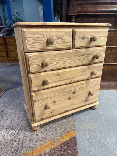 Stripped pine chest drawers - stripped,