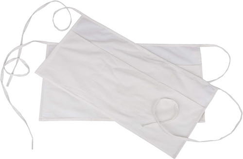White waist half apron - white,