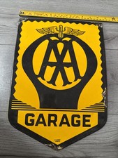 Vintage Enamel Garage Yellow