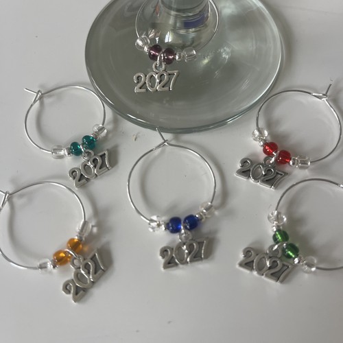 New year wine glass charms - new,