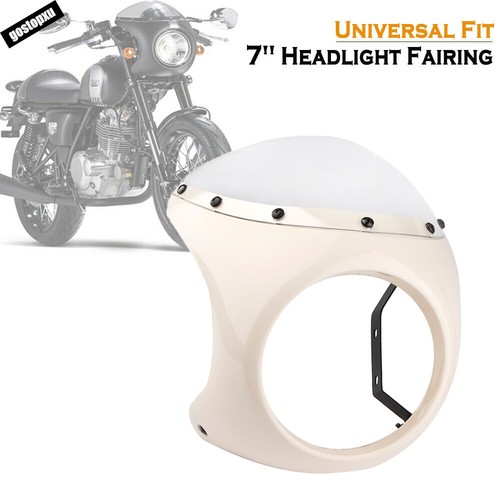 White motorcycleheadlight - white, 7"
