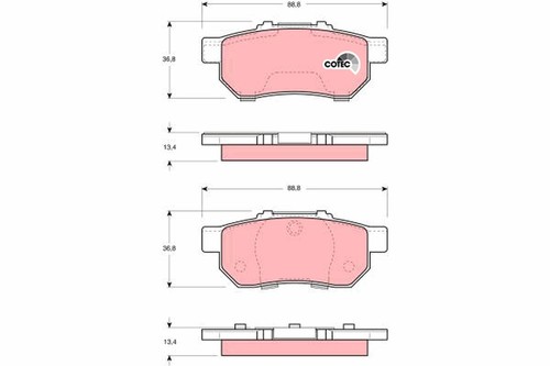 Trw brake pads - trw, honda