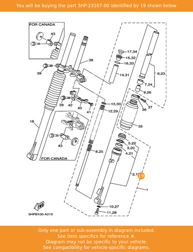Yamaha outer tube comp - yamaha,