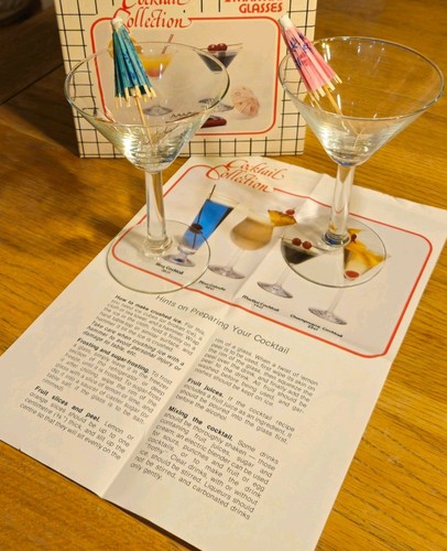 Pair vintage boxed martini - boxed,