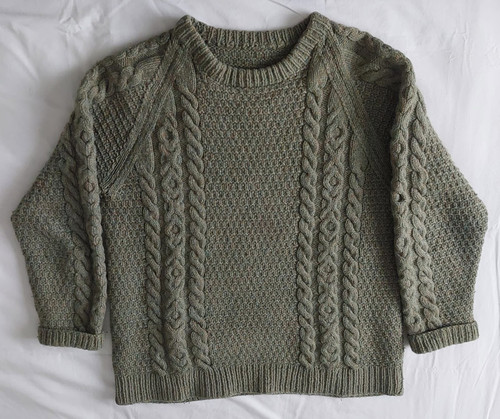 Hand knitted cable knit - hand-knitted, aran