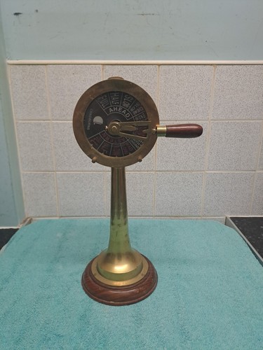 Vintage brass ship engine - brass, room