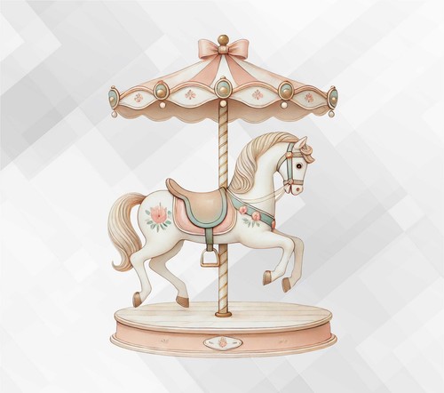 Carousel horse wall - wall, vinyl