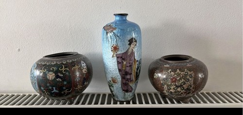 Vintage japanese cloisonné - 3x,