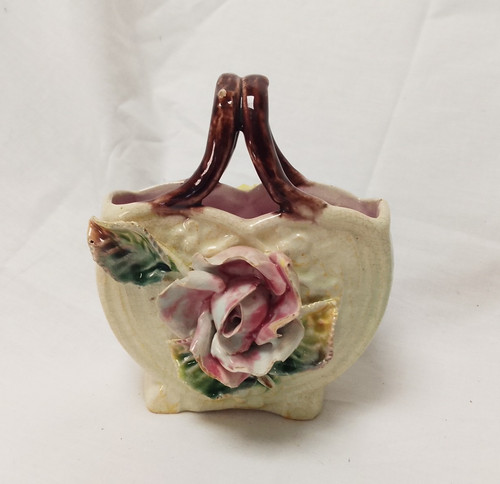 Vintage majolica pottery - pottery, posy