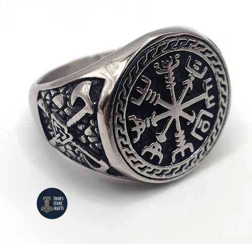 Viking compass vegvisir ring - viking,