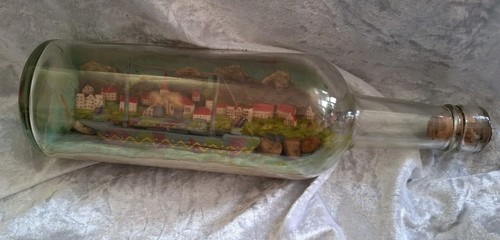 Antique ship bottle with - in, bottle,with