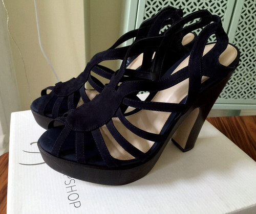 Topshop navy blue suede - topshop,