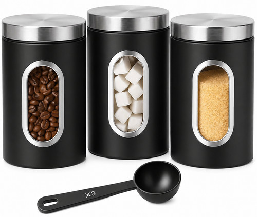 Piece kitchen canister set - 3-piece,