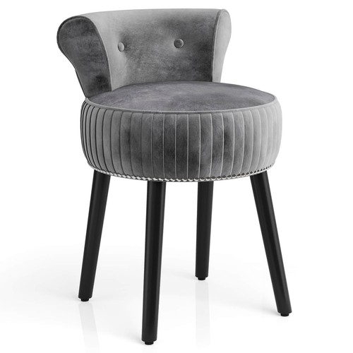 Velvet vanity chair with back - chair,