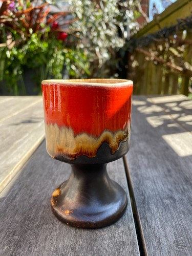 Vintage studio pottery goblet - studio,