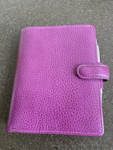 Filofax raspberry leather - filofax,