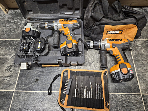 Worx 18v cordless drill bundle - 18v,