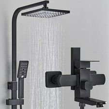 Black EXposed Bathroom Shower