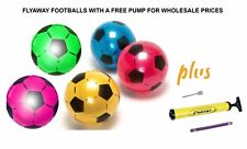 PLASTIC 23CM (9.5 inches) Football flyaway FOR KIDS YELLOW BLUE GREEN deflated