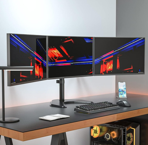 Triple monitor desk stand - stand, x