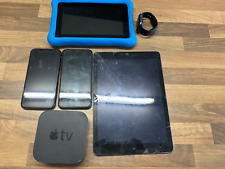 Job lot of Apple products, iPhone, iPad and Amazon fire tab mostly working 