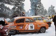 Per Eklund Bjorn Cederberg Saab 96 V4 Arctic Rally January 31 1974 Old Photo 5