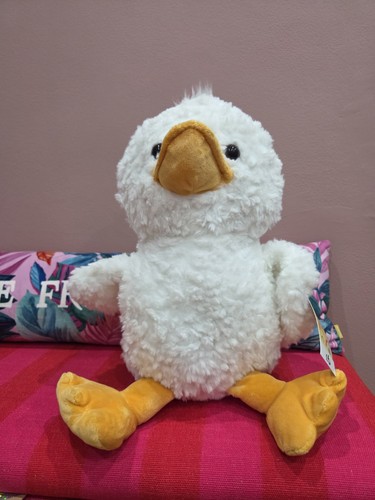 Cute white duck - plush, toy