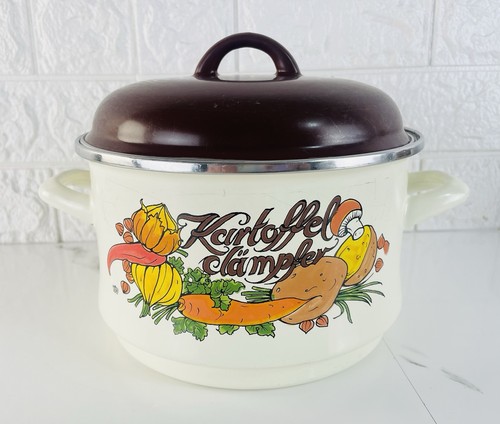 Vintage enamelled steel potato - enamelled,