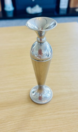 Vintage silver plated bud - , vase
