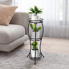 Vintage Black Metal Plant