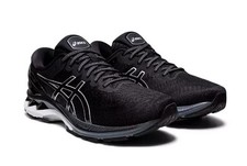 Asics Gel Running Shoes Gel Kayano 27 Black / Pure Silver Mesh Trainers UK 14