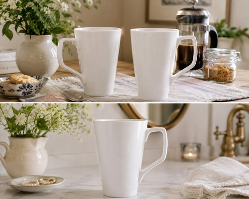 Set white mugs - set,