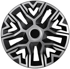 16" Wheel trims fit Vivaro Astra Zafira 4 x16 inches black silver badges