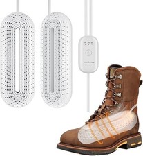 Electric Shoe Dryer Fireproof 3 Timing Functions Comfortable Durable White NEW