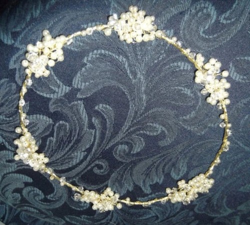 Ivory pearl crystal flowergirl - pearl,