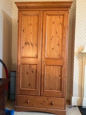 Solid Pine M&S Double Wardrobe