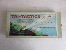 Vintage Tri-Tactics Tactical War Board Game by H P Gibson & Sons.
