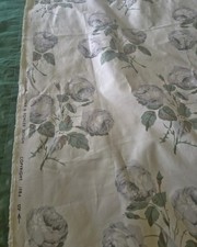VINTAGE RARE COLEFAX & FOWLER BOWOOD GREEN & GREY FABRIC 2.5 METRES