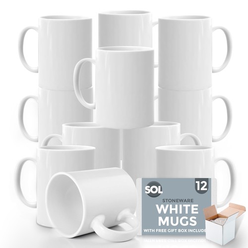 48pk plain white mugs - 12-48pk, 11oz