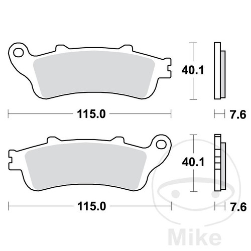 Trw sintered front brake pads - sintered,