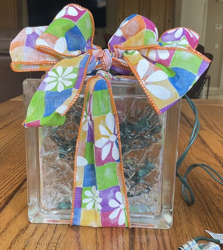 Clear glass block square - clear, brick