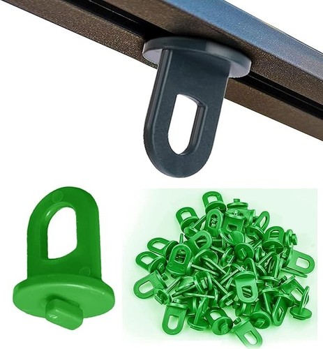 Green house twist clips - house,