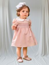 Baby Girls Pink Spanish  Smocked dress - Rosie Dress 6 months to 3 years